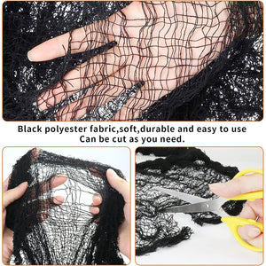 Black White Creepy Cloth Spooky Gauze Fabric Halloween Decoration hall