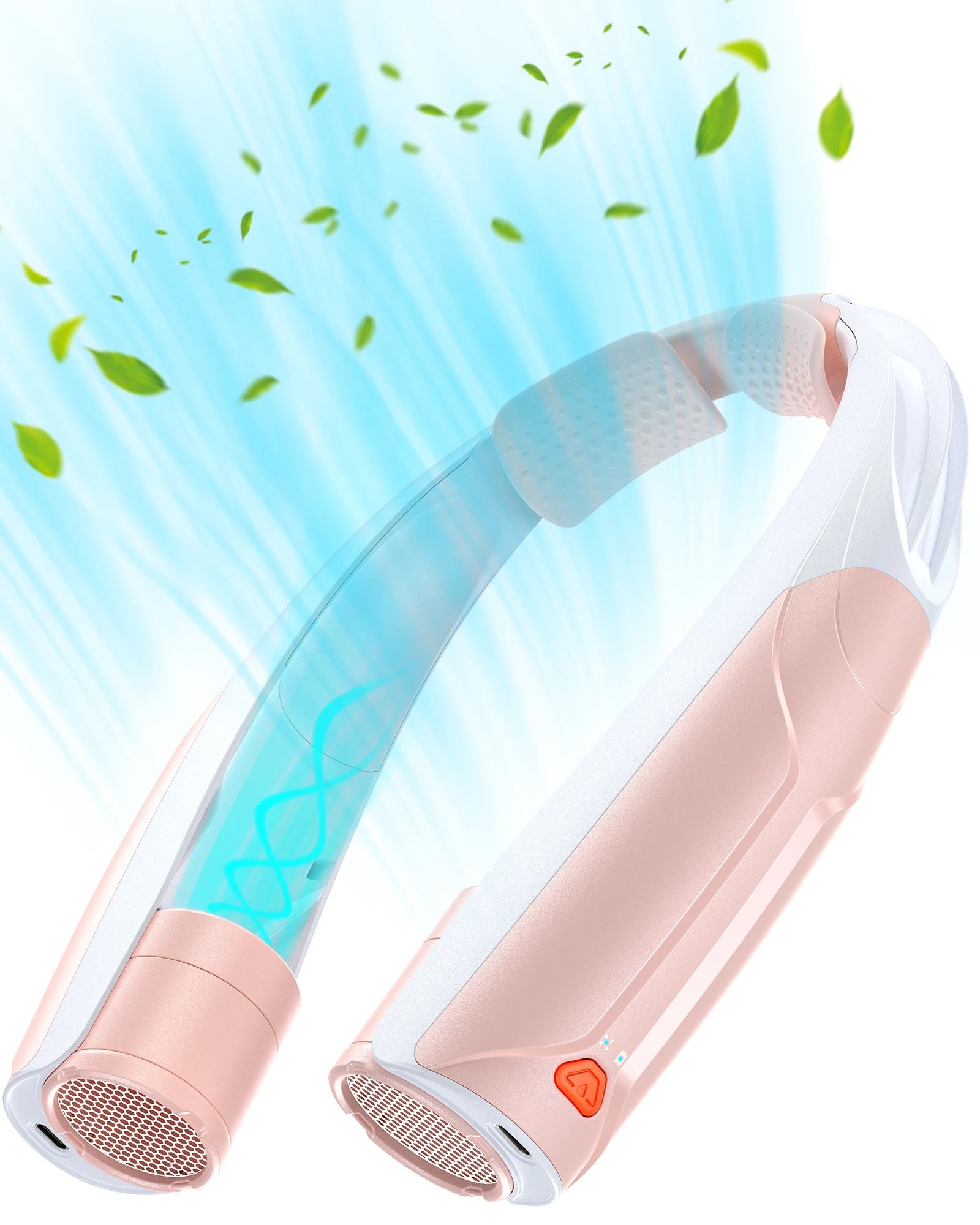 Portable Personal Rechargeable Double Switch Hands Free 6 Speed Neck Fan