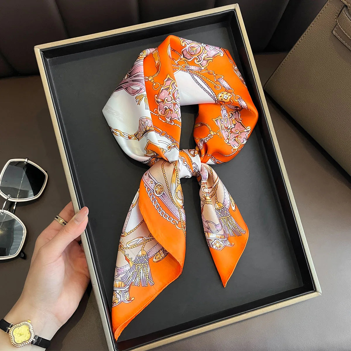 Printed Pashmina Silk Scarf