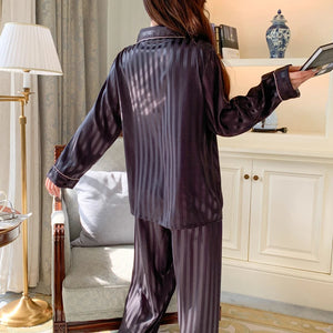 Stylish Long Sleeve Long Pants Lightweight Sleepwear