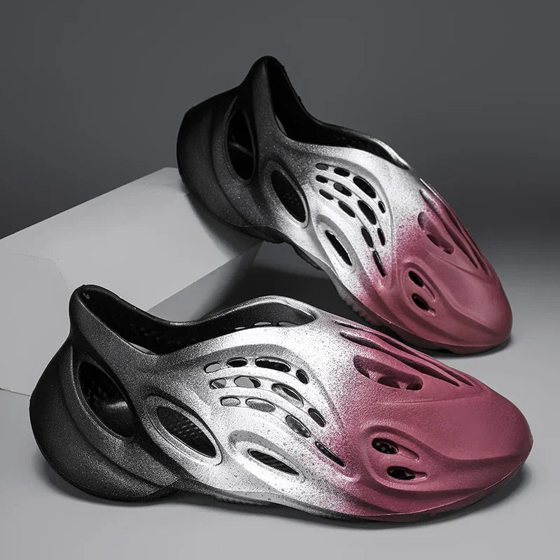 Beach Hole Anti Slip Tie Dyed Designer Shoes