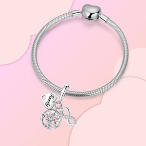 925 Sterling Silver Family Tree of Life Charm Bracelet