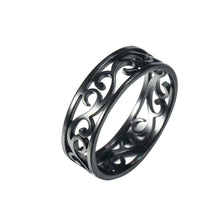 Retro Filigree Stainless Steel Cutout Ring