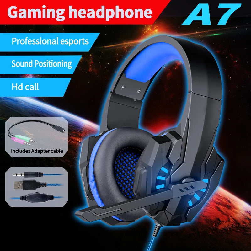 SW-G830 Gaming HiFi Stereo Sound Wired RGB Headset with Mic Breathing Lights