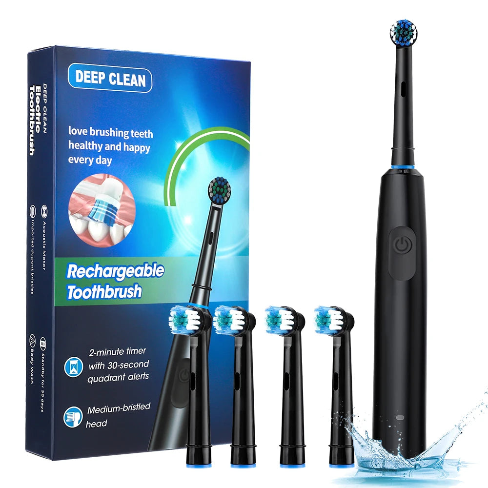 Electric Rotary Tooth Brush With Timer and 8 Heads