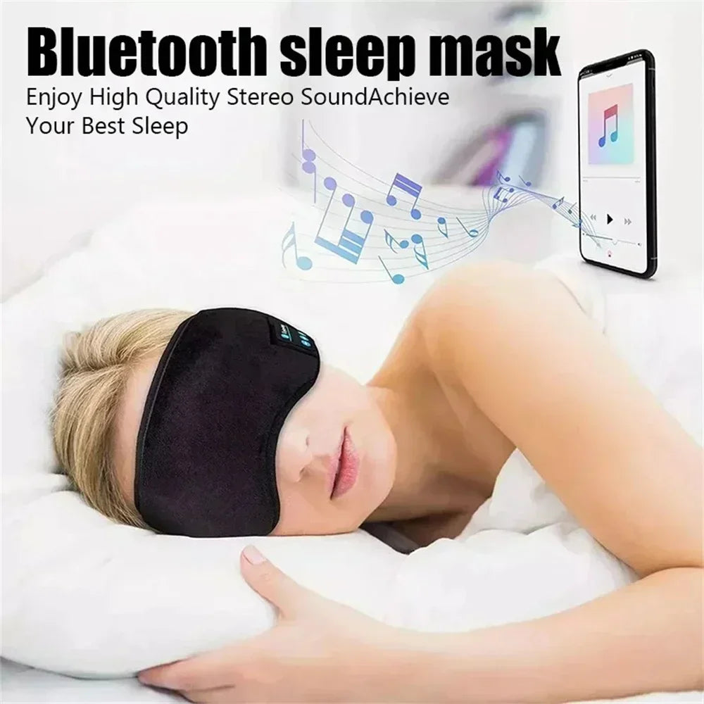 Bluetooth Headband Elastic Wireless Eye Mask Blackout Noise Cancellation