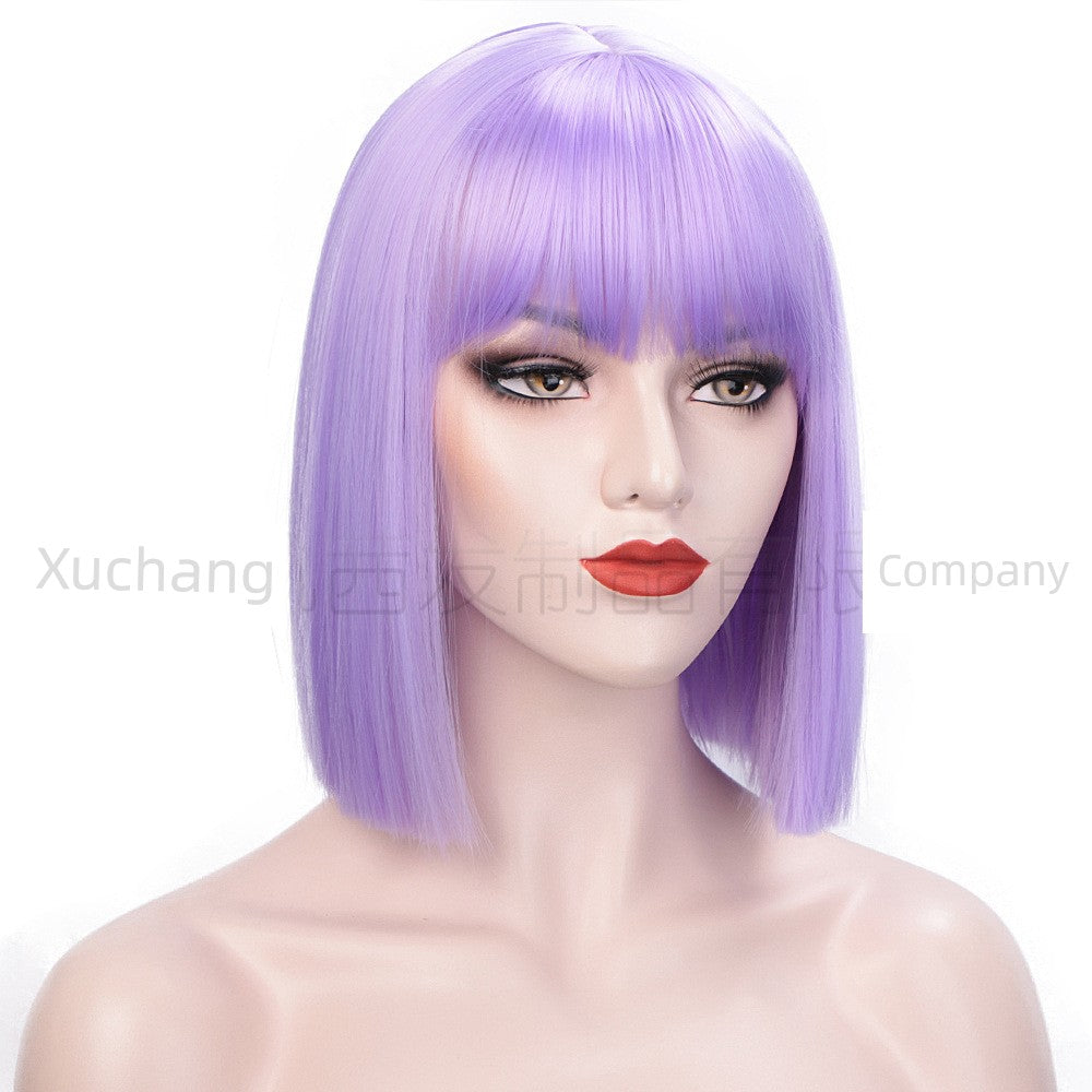 Colorful Short Straight Hair Wig