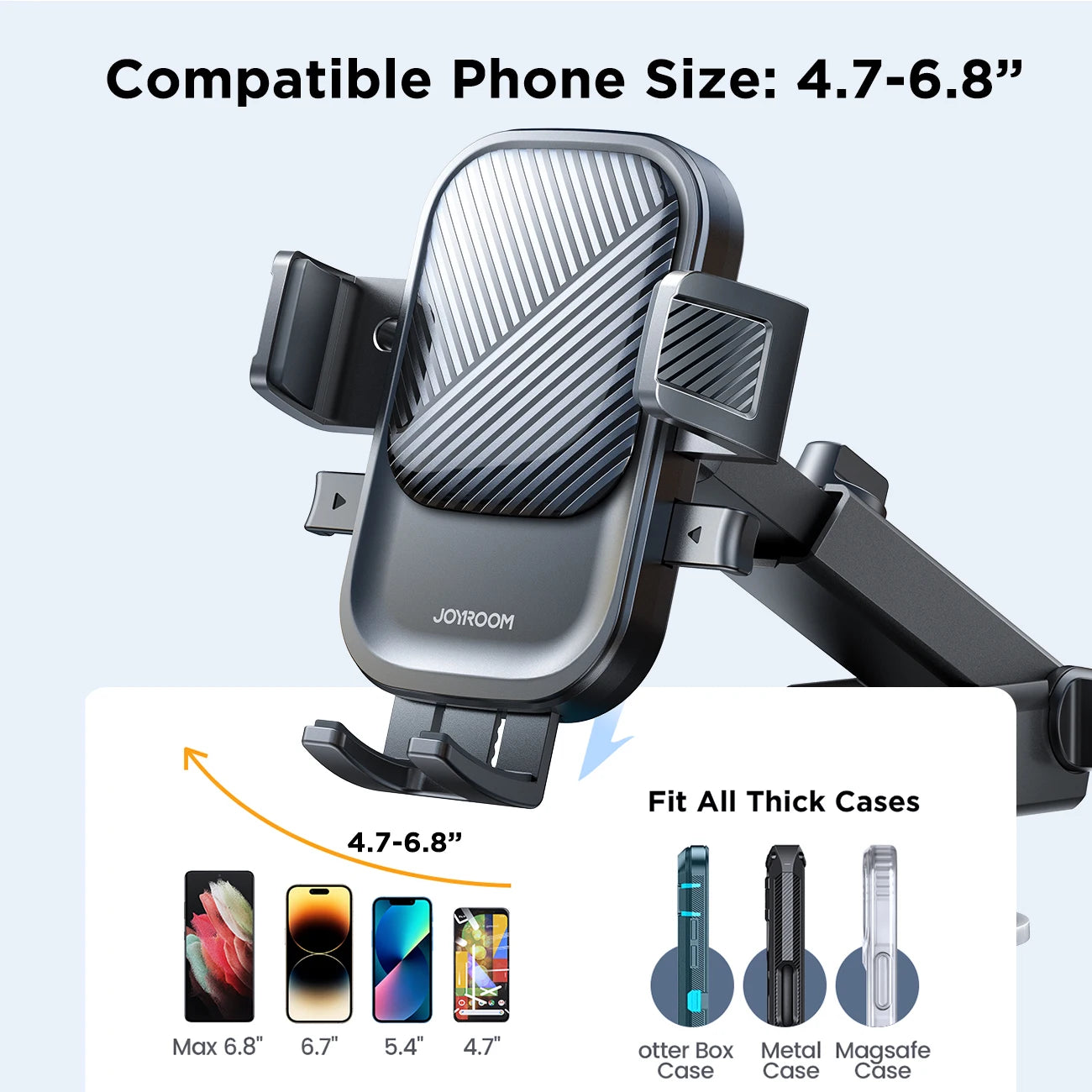Joyroom Universal Car Mount Phone Holder with Suction Cup Base