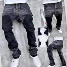 Distressed Vibe Bell Bottom Clean Fit Woodworking Jeans