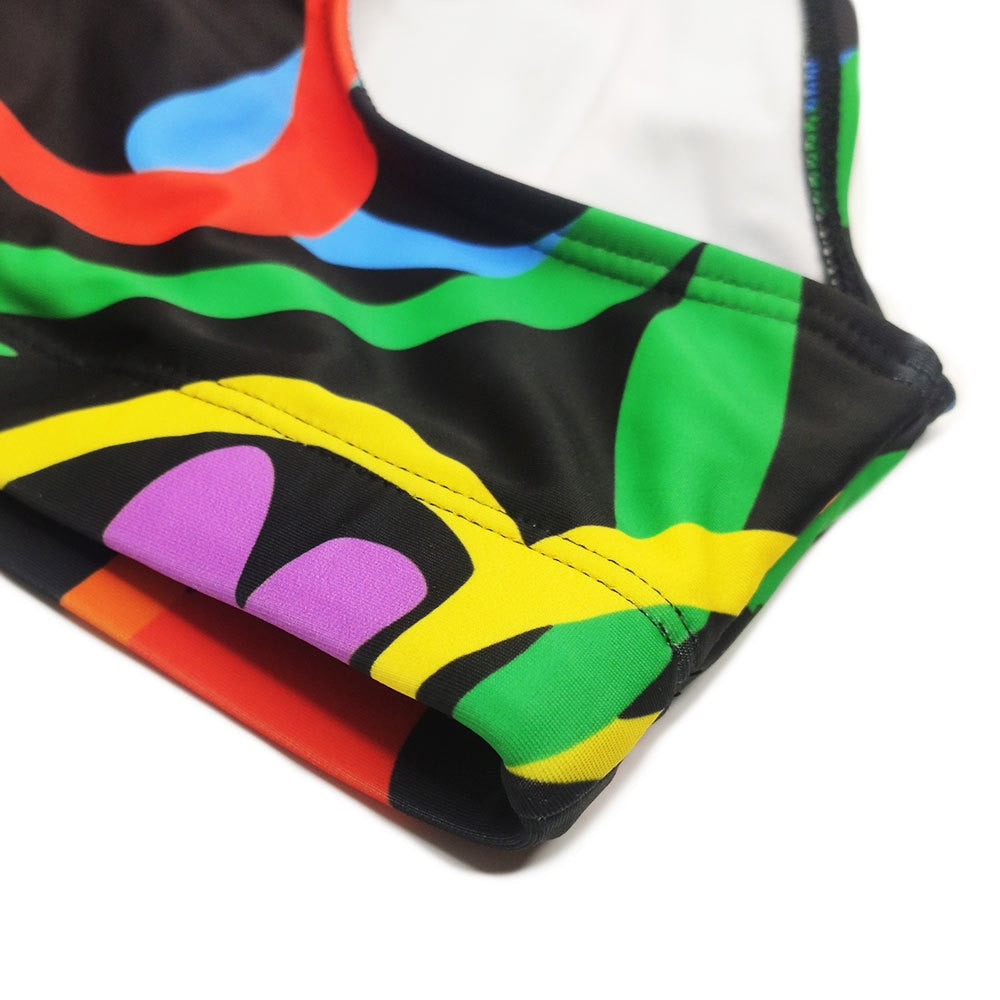 Colored Hearts Slim Fit Swimming Briefs