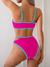 Cikini Backless Color Blocked Bikinis Set