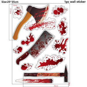 Halloween Bloody Wall Stickers Decorations