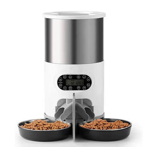 Cat Timing Smart APP Stainless Steel Double Meal Cat Feeder