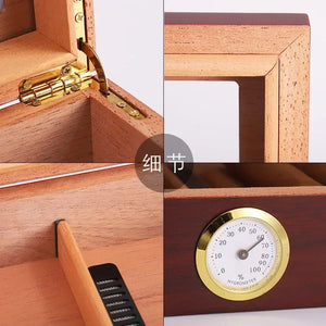 Portable Cigar Moisturizing Constant Humidity Cedar Wood Box