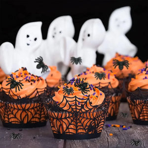 Mini Black Plastic Fake Spiders