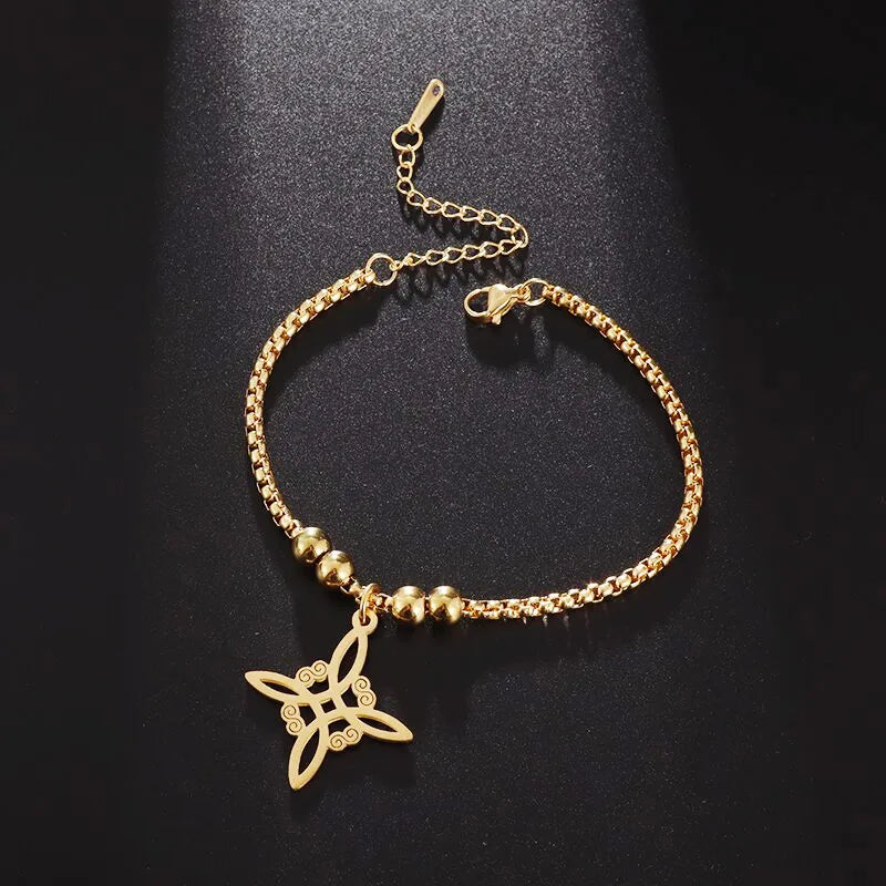 Witch Knot Cuff Stainless Steel Bracelet