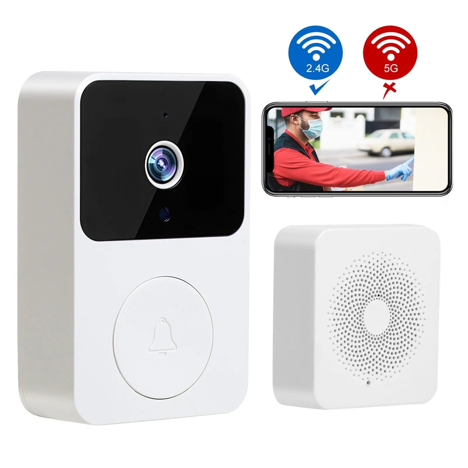 HD Wireless WiFi Visible Doorbell Camera Waterproof