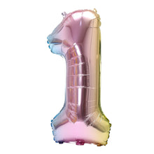 32inch Rainbow Gradient Number Foil Balloons