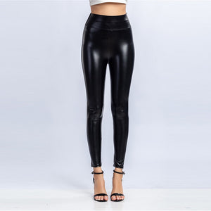 Patent Leather High Waist Pants