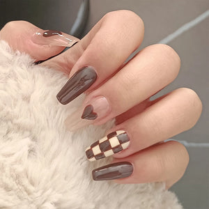 24pcs Mid Length Removable Wear Full Cover Nails