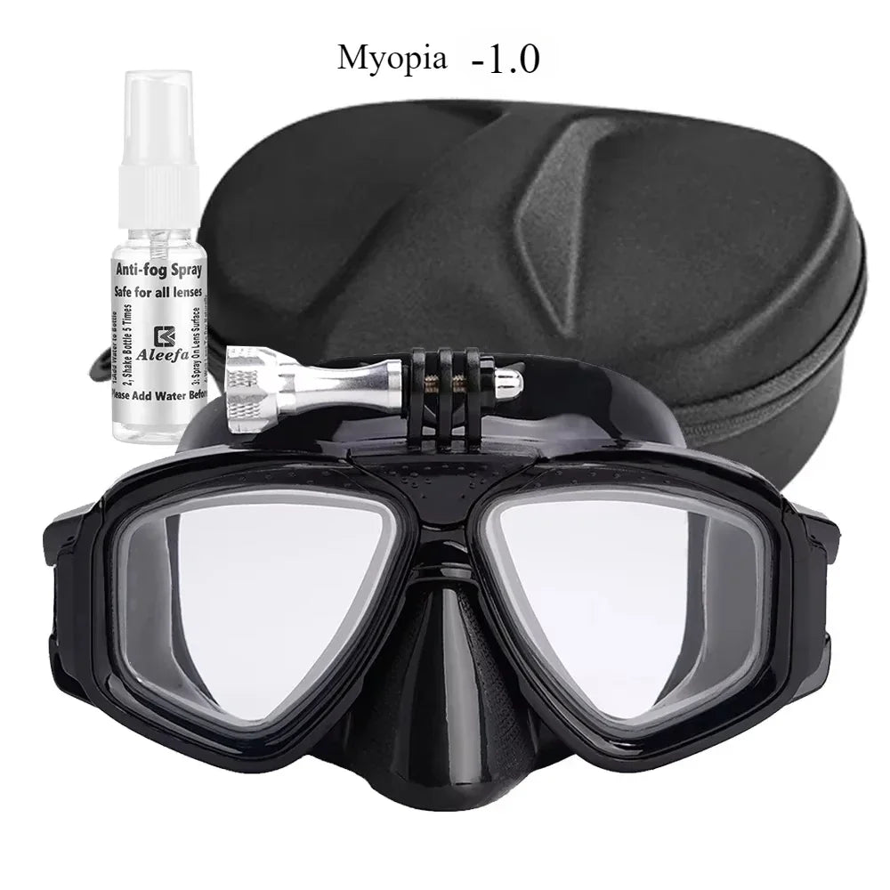 Tempered Lends Diving Mask with GoPro Mount