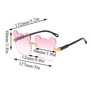 Cartoon Bear Rimless Sunglasses