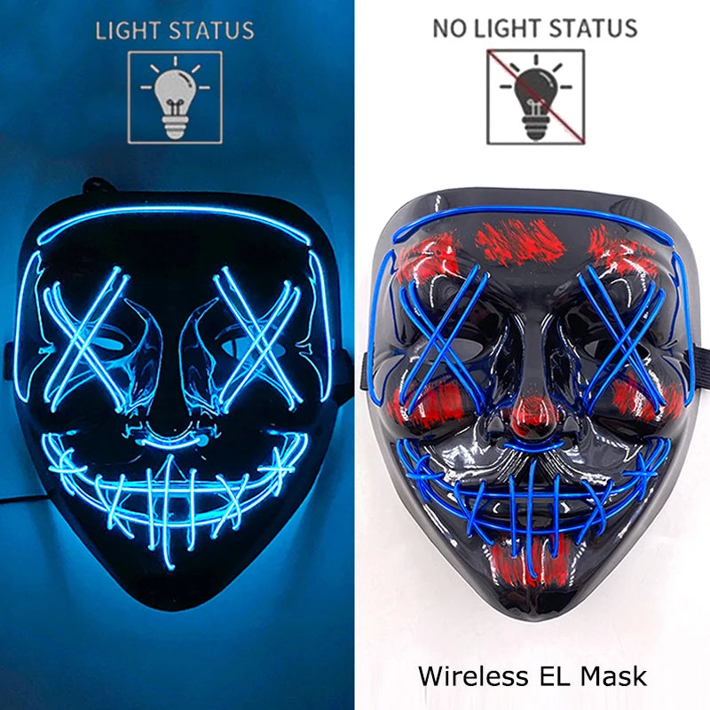 The Purge Horror Wireless LED Glow Mask