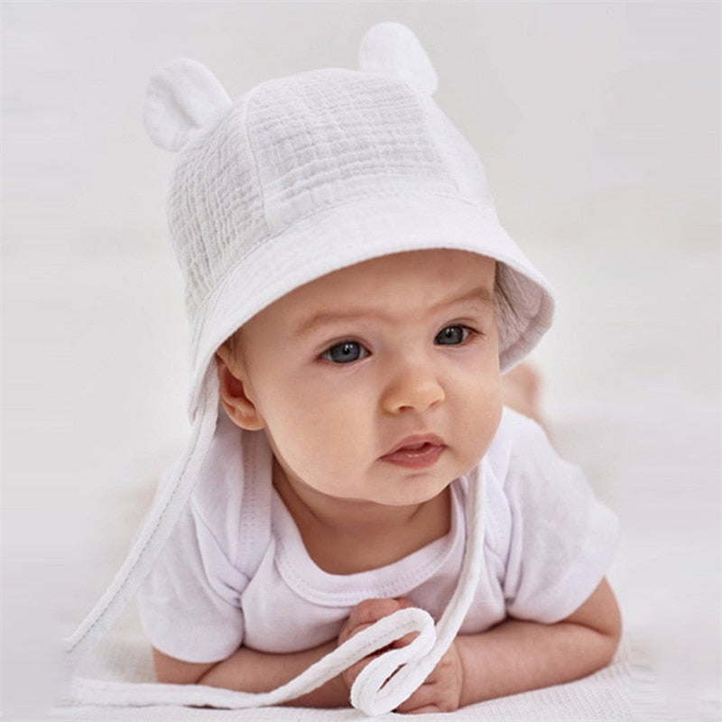 Solid Color Soft Baby Bucket Hat