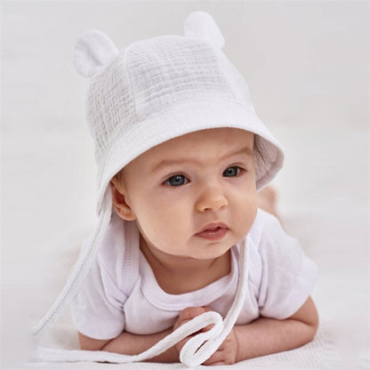 Solid Color Soft Baby Bucket Hat