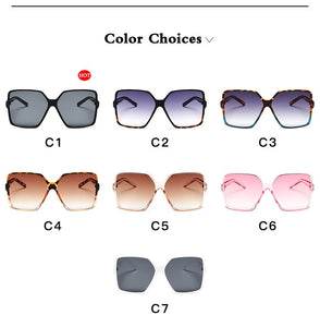 Oversized Gradient Designer Sunglasses