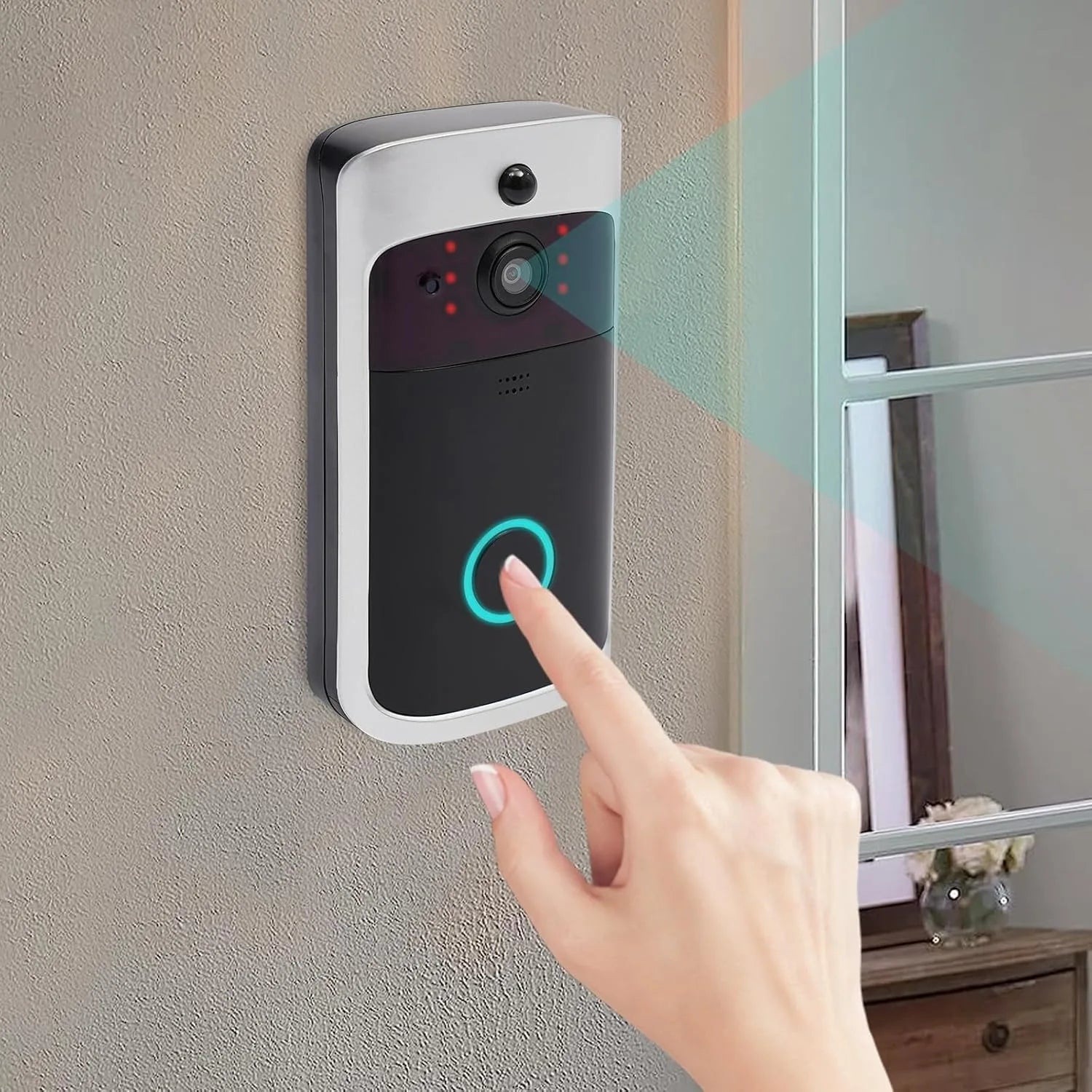 Smart WiFi Video Doorbell with Night Vision Camera SmartSensor for Doors and Windows