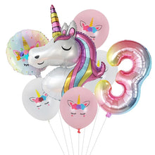 7pcs Unicorn Themed Party Balloons