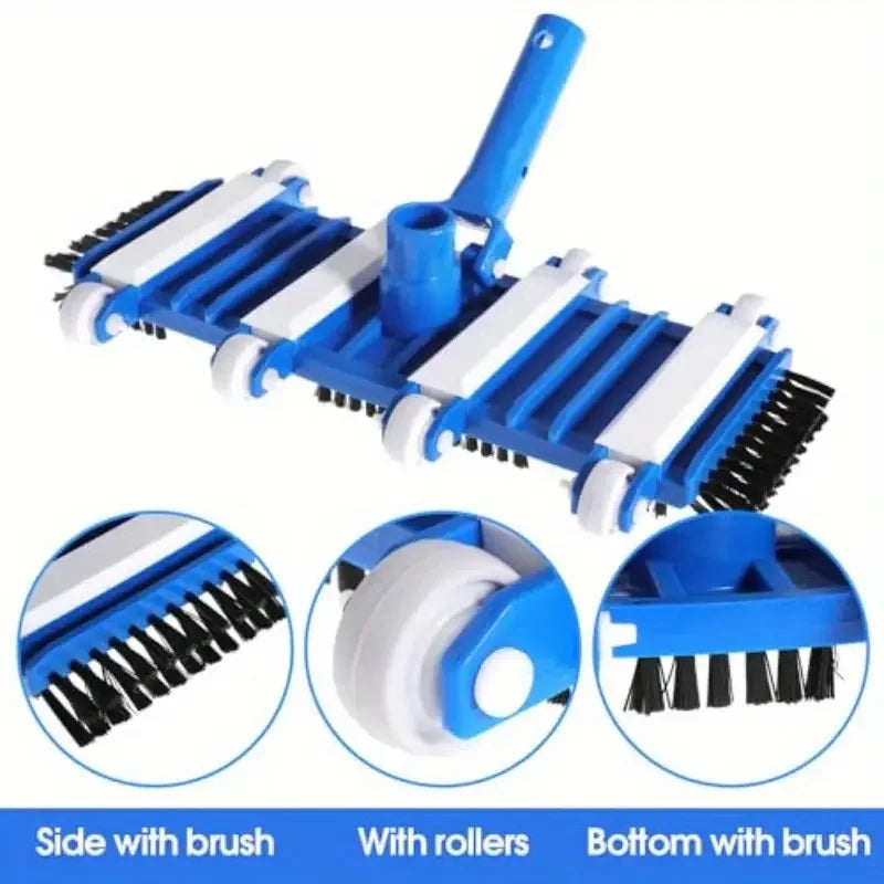14" Swimming Pool Vacuum Head with Brush & Suction Wheel
