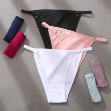 Cotton 3Pcs Low Waist Soft Solid Color Briefs