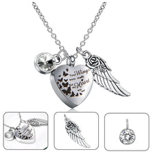 Angel Heart Wings Ashes Keepsake Cremation Memorial Urn Necklace