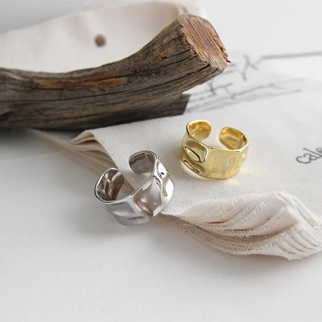 Silver Color Irregular Handmade Ring
