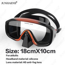 JUNHAINS Anti-fog Tempered Glass Breathing Tube and Mask Snorkeling Set