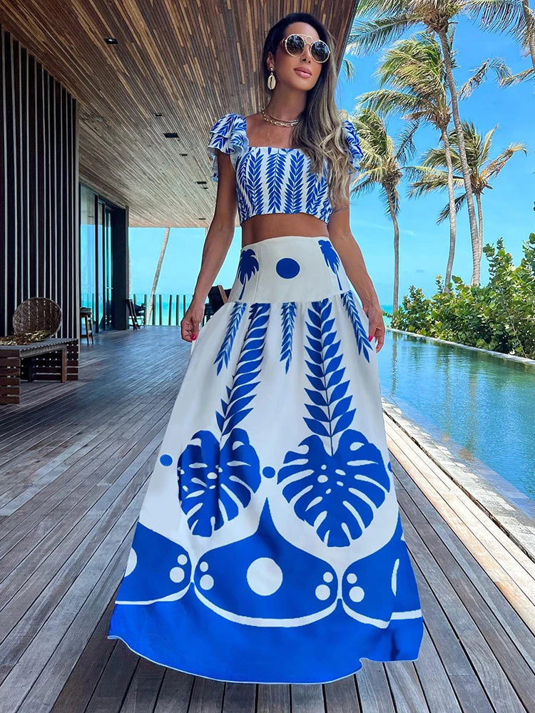 Two Piece Large Skirt and Tube Top Set