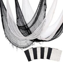 Black White Creepy Cloth Spooky Gauze Fabric Halloween Decoration hall