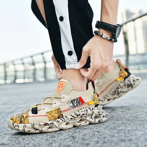Breathable Designer Print Sneakers