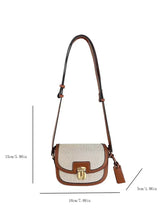 Small Style Contrast Panel Canvas Retro One Shoulder Crossbody Handbags