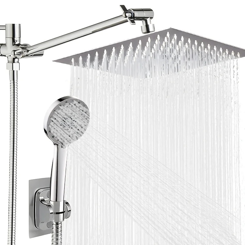 Chrome Plated Concealed Stainless Steel Pressurized Shower Head Set