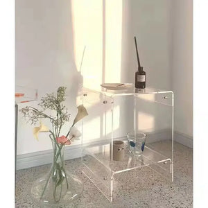 Nordic Simple Double-layer Acrylic Transparent Bedside Table