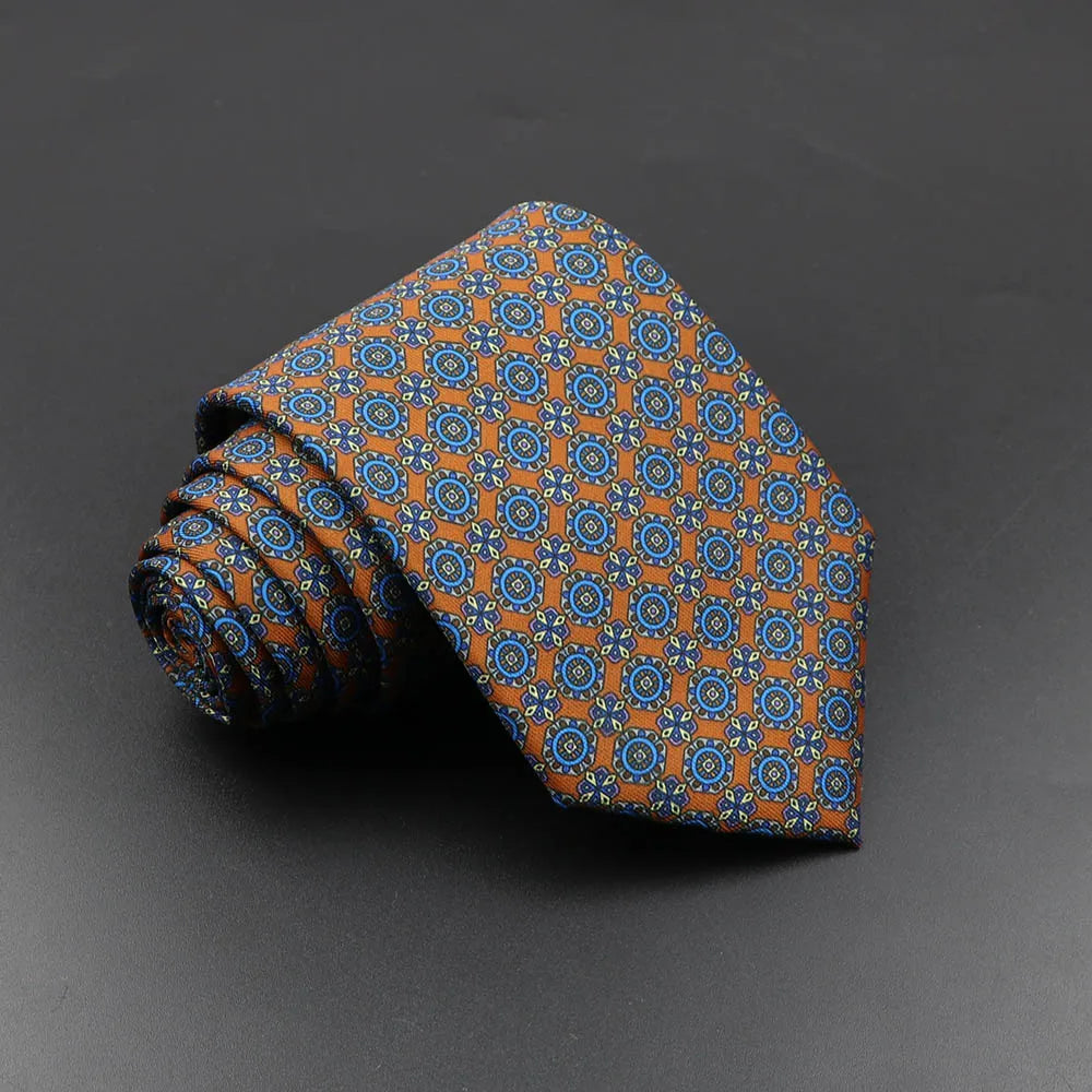 Silk 7.5cm Soft Colorful Novelty Necktie