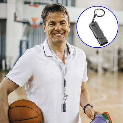 Portable 180 db Aluminum Alloy Double Tube Lifesaving Emergency Whistle