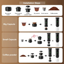 Wireless Electric Portable Espresso Coffee Machine for Car & Home Camping