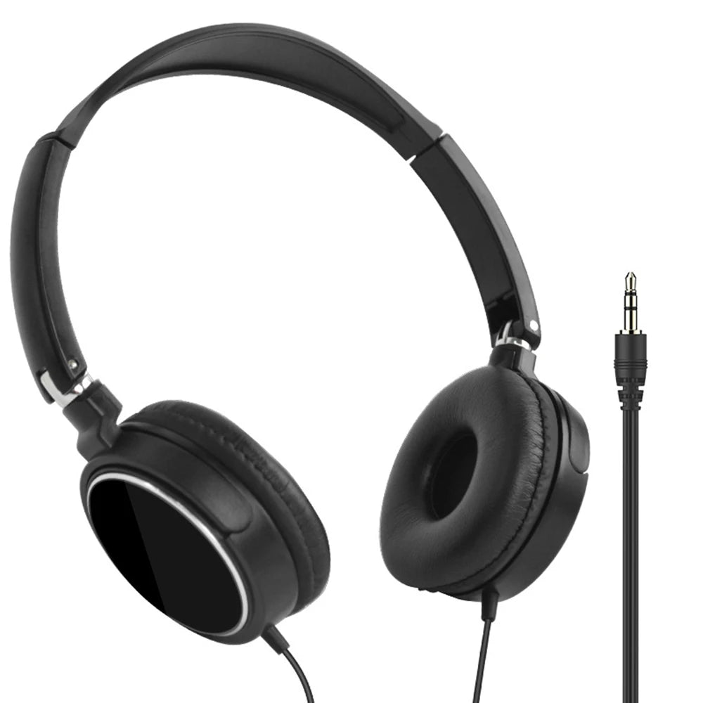 Foldable Adjustable Wired 3.5mm/Type C Bass Stereo Headphones