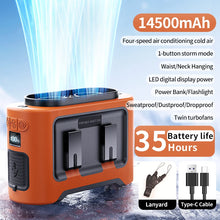 Socoolfan 14500mAh Portable Waist Hanging Dual Air Vents Fan