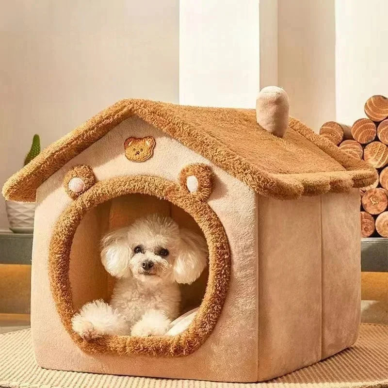 Soft Deep Pet House with Removable Cushion