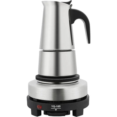 Stovetop 4 Cup Stainless Steel Moka Pot Espresso Coffee Maker